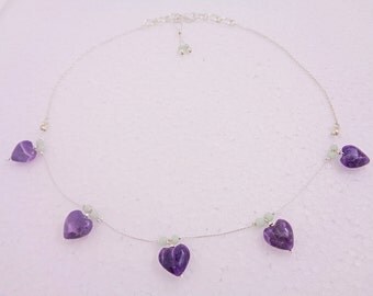 Hearts Amethyst NECKLACE