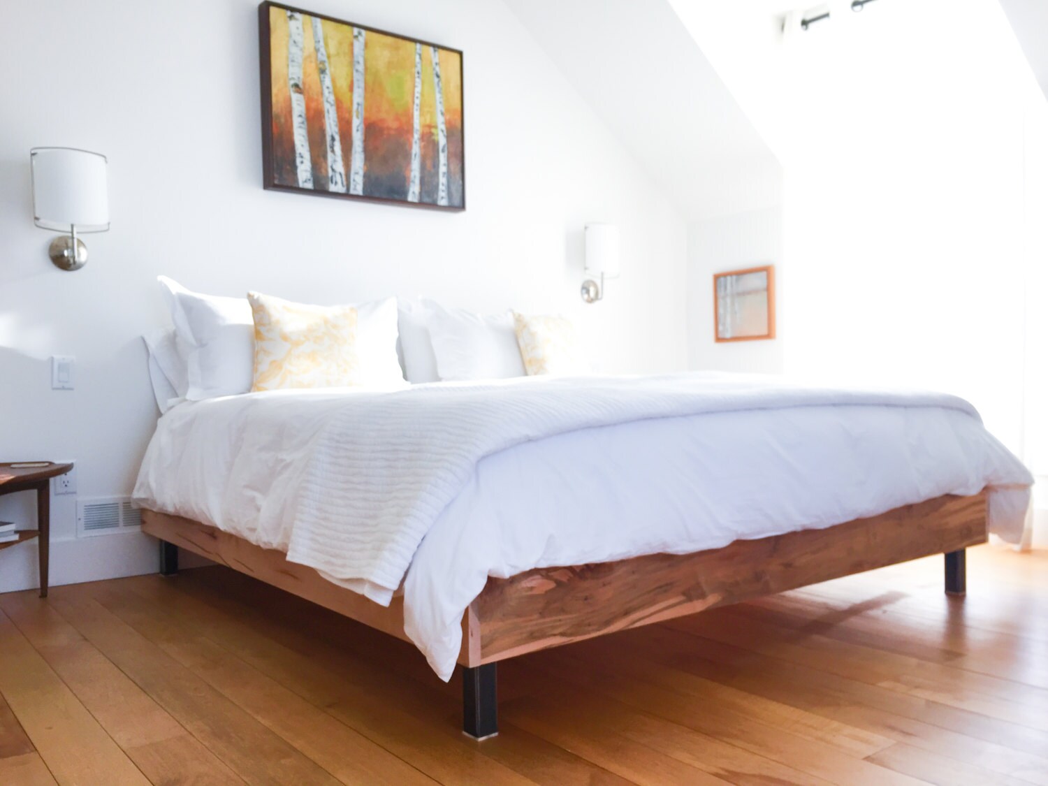 Maple Wood Bed Frame King Size