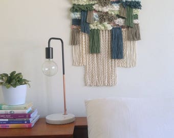 Woven Wall Hanging - Woven Tapestry - Weaving - Fiber Art - Textile Art - Home Decor - Hand Woven - Bohemian Wall Decor -Tissage- LAKE HOUSE