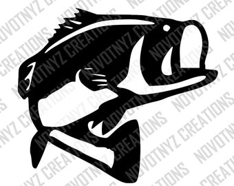 Bass SVG, Fish SVG, Fishing SVG