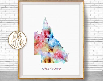  Queensland  map Etsy