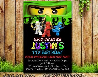 Ninjago / Ninjago Invitation / Ninjago Birthday Invitation / Ninjago Party / Lego Ninjago / Ninja / Lego Invitation / Ninjago Lego / Ninja