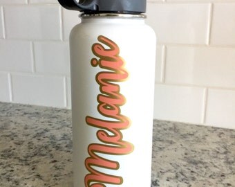 Layered Vinyl Custom Name Decal For Hydro Flask, Yeti, Water bottle Decal
