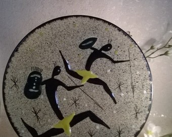 Majolica plate with hunting scene