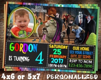 Hotel Transylvania Invitation. Hotel Transylvania Birthday Invitation. Childrens Birthday. Hotel Transylvania Invite. Transylvania Invite
