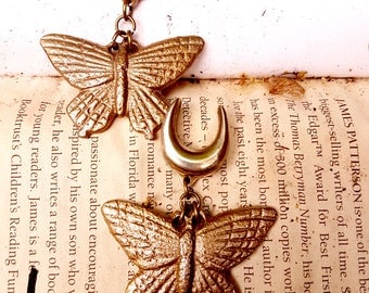 Ear weights 'Open Mind' brass heavy butterflies