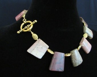 Jasper and Brass Necklace