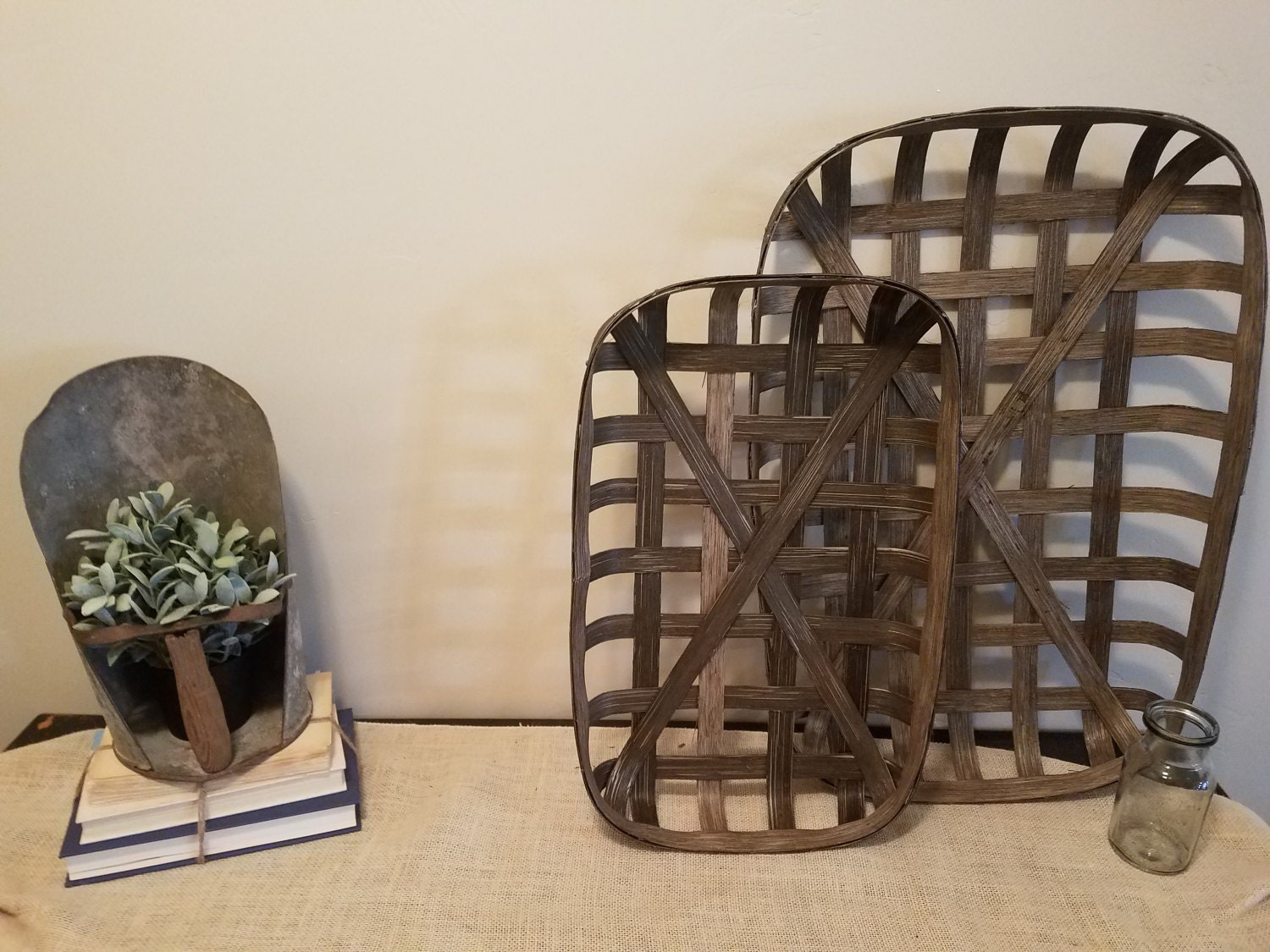 Tobacco baskets 24 1/2x16 & 20x12 1/2.