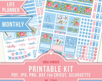ECLP Monthly Stickers, July Planner Stickers, July Monthly Sticker Kit, ECLP Monthly Planner Stickers, Erin Condren Monthly, EC July, 17041