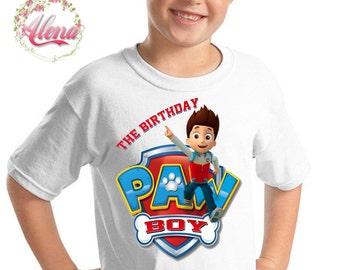 Paw Patrol Iron On Tranfer , Boy Birthday Shirt , Paw Patrol Shirt DIY , Iron On Transfer , Paw Patrol Printable , Transfer Sheet