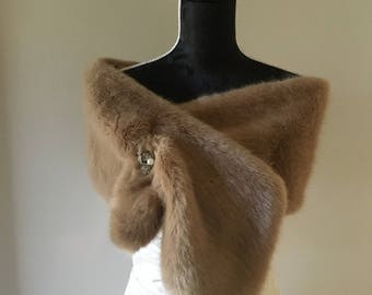 woolen shawl with fur
