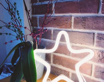 Custom Neon Sign Star shape LED Neon light handmade gift for her wall decor