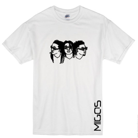 migos white tshirt