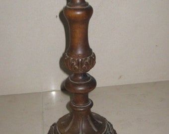Carved Rosewood Lamp Pedestal ( 1900 - 1930 )