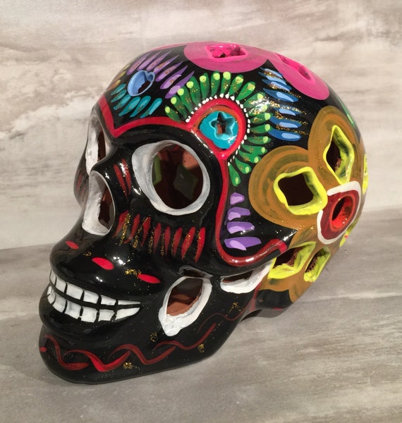 Multicolor Black Ceramic Sugar Skull My Sugar Skulls   Il 570xN.1201884021 Djwc 