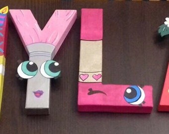 Shopkins letters, sign, table decoration