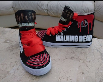 Custom Design High Low Tops Personalised Sneakers Chucks Kids Trainers Walking Dead Shoes
