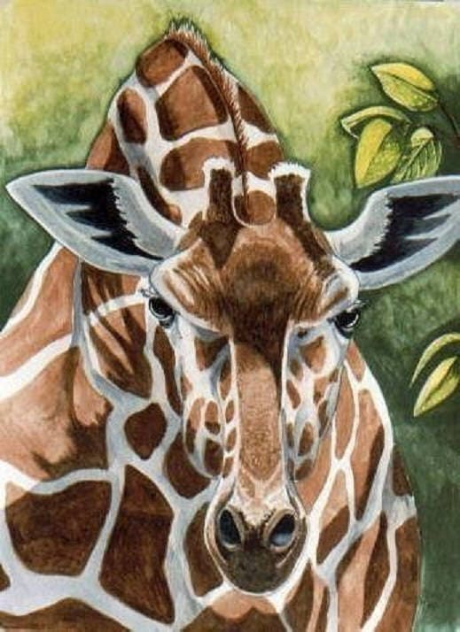 Giraffe counted cross stitch pattern