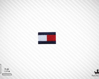 Blue-Red Flag Embroidered Horse Player Special Designer Fashion Iron On Patch/Emblem High Quality