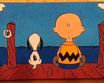 Snoopy painting | Etsy