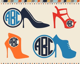 High Heels SVG Cut File Stilettos Monogram Svg High heel Shoes Svg Woman Lady Girl Shoes Cricut Heels Dxf Silhouette Car Decal Design Image