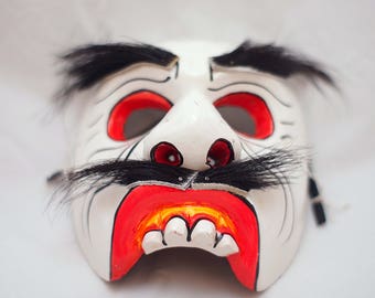 Shaman Voodoo wooden mask Creepy mask Scary mask Authentic mask Mascot mask