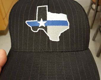 Back the Blue Pinstripe flexfit hat