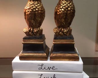 Gold Owl Bookends