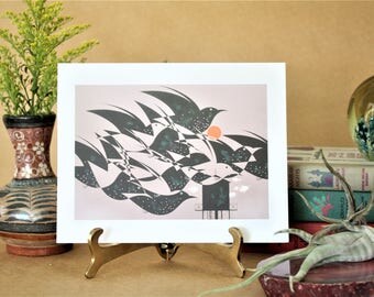 Vintage Starling Bird Prints Charley Harper,Vintage Prints,MCM Art,Bird Ephemera Prints,Charles Harper Art,Charley Harper art print