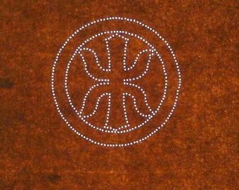 Vintage Japanese Stencil - Vintage Stencil - Kamon Stencil - Family Crest Kamon (ST172) Sword