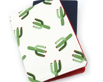 Cactus on White Passport Holder, Passport Cover, Passport Wallet, Passport Case, Travel Gift