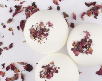 Rose Bath Bomb - Rose Bath Fizzie - All Natural Bath Bomb