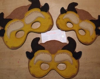 Beast inspired felt mask for dress up or Halloween Costume Pretend Play Imagination Education party favor