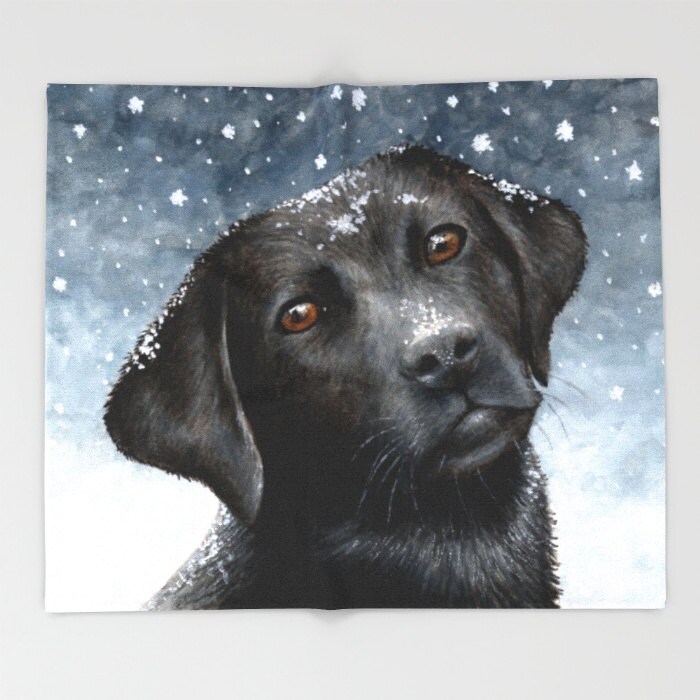 Throw Blanket Fleece Blanket Sofa Throw Dog 100 black