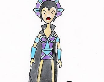 Evil-Lyn illustration inspired by Masters of the Universe