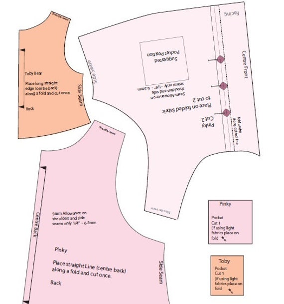 Waistcoat PDF Teddy Vest. Bear Clothes. Four sizes fits 6