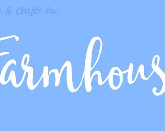 FARMHOUSE STENCIL STENCILS word art background pattern paint template templates pochoir craft scrapbook new free shipping
