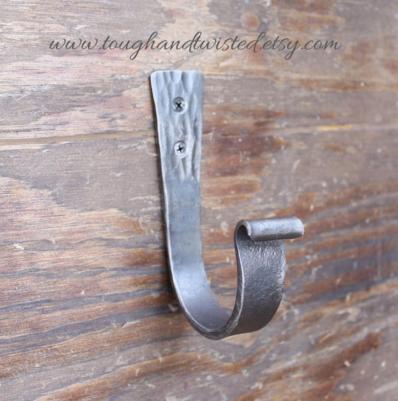 Extra Large Decorative Wall Hook Hand Black Metal