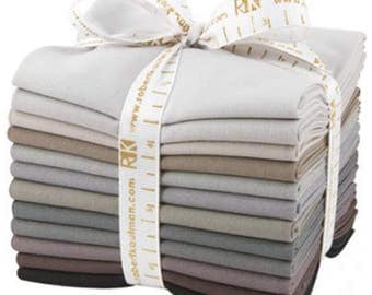 Robert Kaufman - Fat Quarter Bundle - Kona Cotton Gray - 12Pcs - FQ-905-12