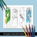 coloring bookmarks printable bookmarks dragon coloring