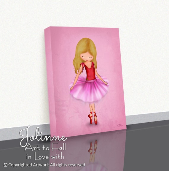 Ballerina Dancer Wall Art Canvas Print Room Decor Girls Art