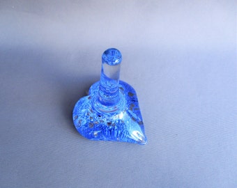 Hand Blown Art Glass Heart Shape Ring Holder