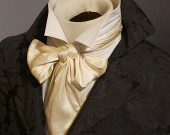 Extra LONG REGENCY Brummel Victorian Ascot Tie Cravat Pure