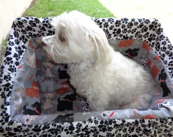 Pet Shopping Cart Cover"Black and White Paws" Ready to Ship