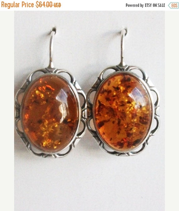 20 OFF SALE Amber Earrings Genuine Amber Earrings by AnnTig