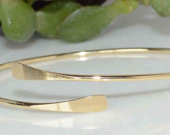 gold bangle bracelet, narrow adjustable bangle, silver bangle bracelet, narrow bangle, minimalist bangle, bangle gift with message card