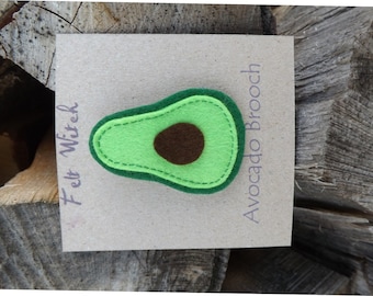 Avocado Brooch, Avocado Pin, Felt Avocado, Avocado Gift, Avocado Toast, Avocado Lover, Hipster Gift, Vegan Gift, Grunge Pin