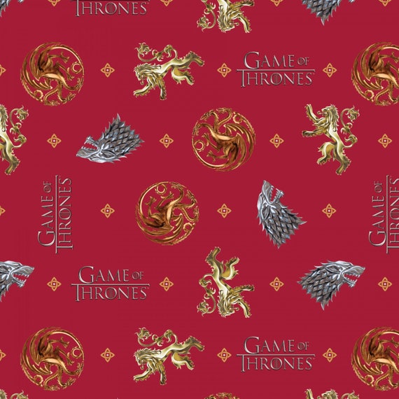 Game of Thrones Cotton Quilt Fabric by the Yard You Win or