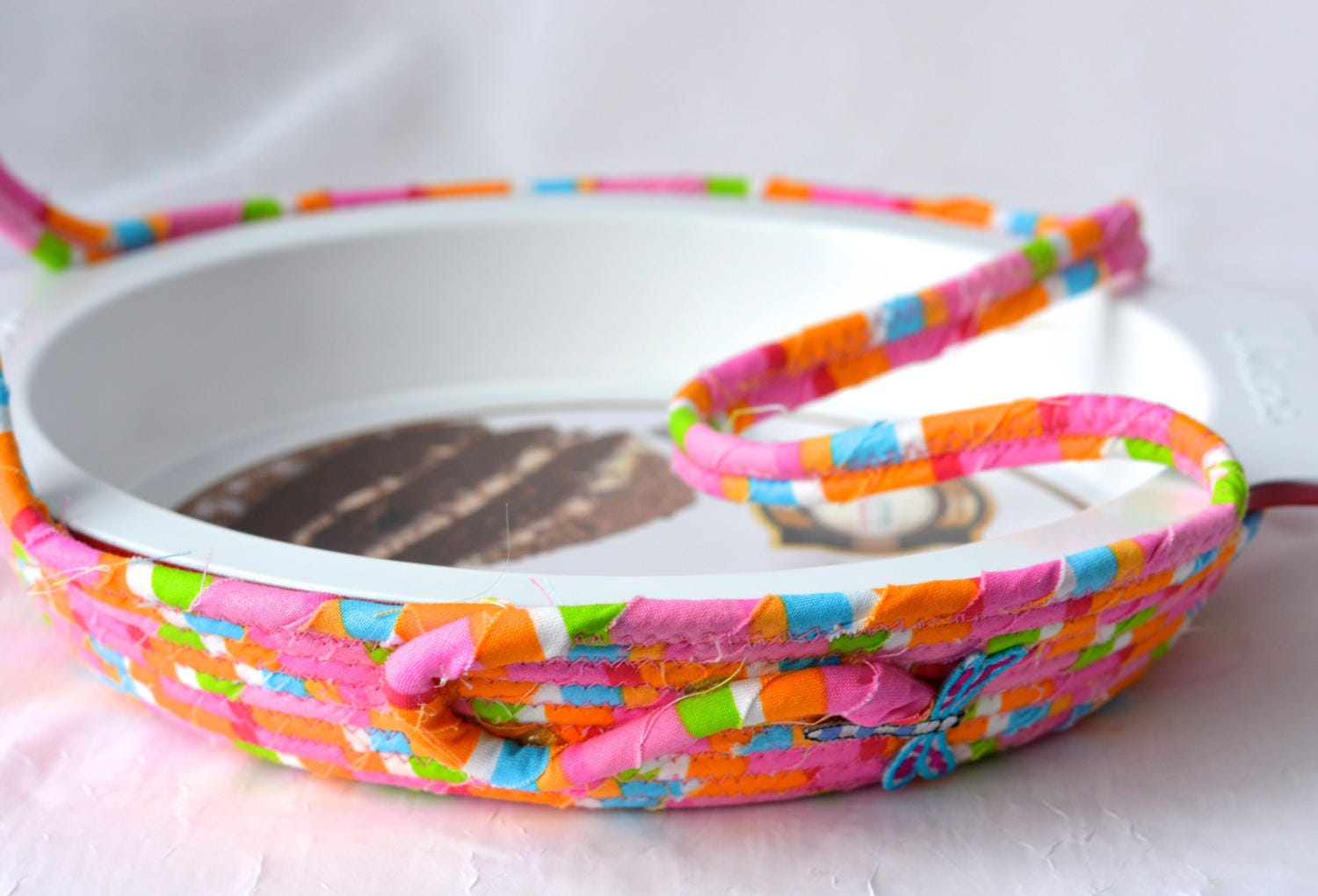 Pie Plate Basket and Red Plate Gift Set Pie Cozy Handmade