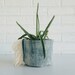 Vintage Mudcloth Plant Holder with Fringe - Boho Textile Plant Cover - Indigo Tribal Planter